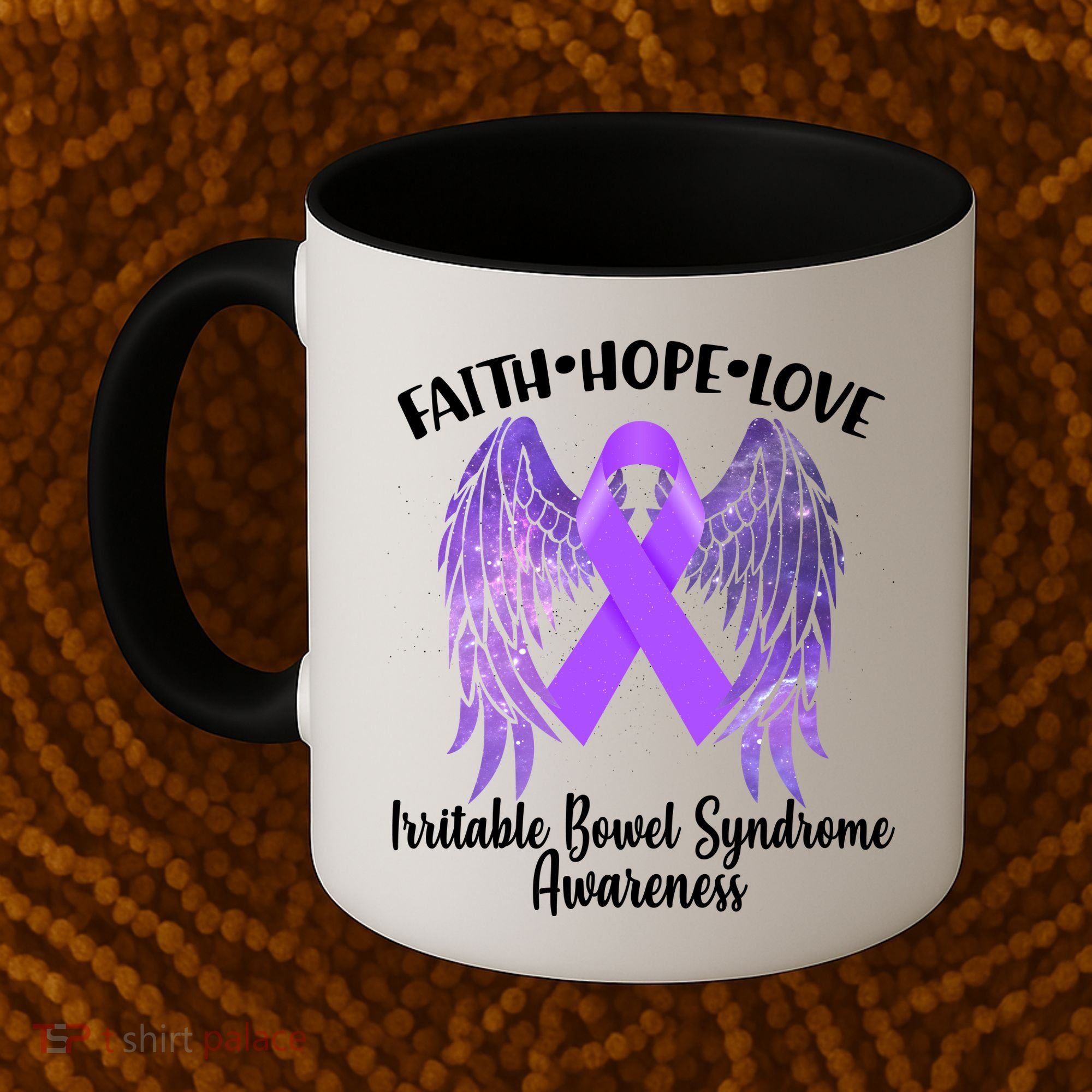 Faith Hope Love Irritable Bowel Syndrome Galaxy Angel Wings Coffee Mug
