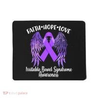 Faith Hope Love Irritable Bowel Syndrome Galaxy Angel Wings Mousepad thumb 0