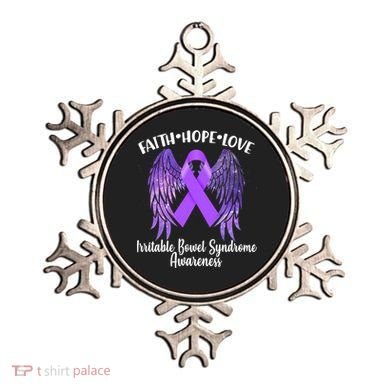 Faith Hope Love Irritable Bowel Syndrome Galaxy Angel Wings Ornament