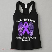 Faith Hope Love Irritable Bowel Syndrome Galaxy Angel Wings Women's Tank Top thumb 3