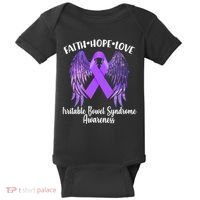 Faith Hope Love Irritable Bowel Syndrome Galaxy Angel Wings Baby Bodysuit thumb 0