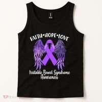Faith Hope Love Irritable Bowel Syndrome Galaxy Angel Wings Tank Top thumb 2