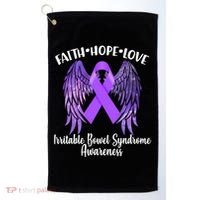 Faith Hope Love Irritable Bowel Syndrome Galaxy Angel Wings Golf Towel thumb 0