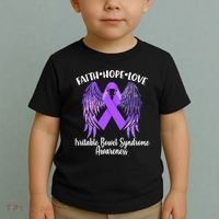 Faith Hope Love Irritable Bowel Syndrome Galaxy Angel Wings Toddler T-Shirt thumb 2