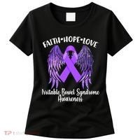 Faith Hope Love Irritable Bowel Syndrome Galaxy Angel Wings Women's T-Shirt thumb 0