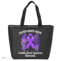 Faith Hope Love Irritable Bowel Syndrome Galaxy Angel Wings Tote Bag thumb 0