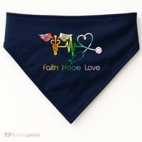 Faith Hope Love Nurse USA-Made Doggie Bandana thumb 0