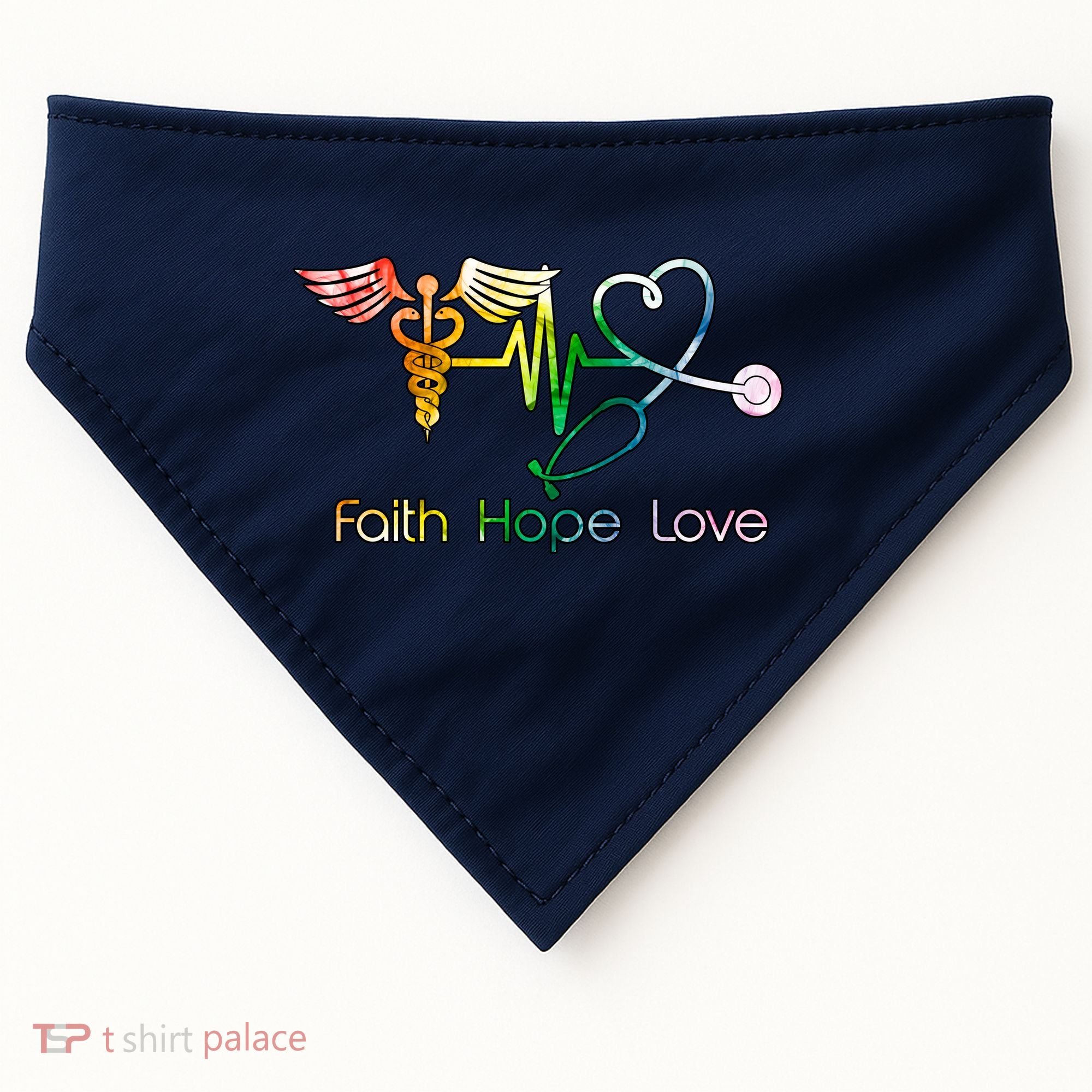 Faith Hope Love Nurse USA-Made Doggie Bandana