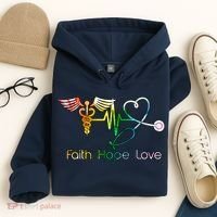 Faith Hope Love Nurse Hoodie thumb 4