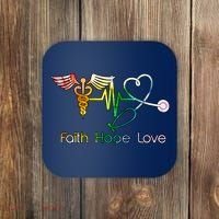 Faith Hope Love Nurse Coaster thumb 0