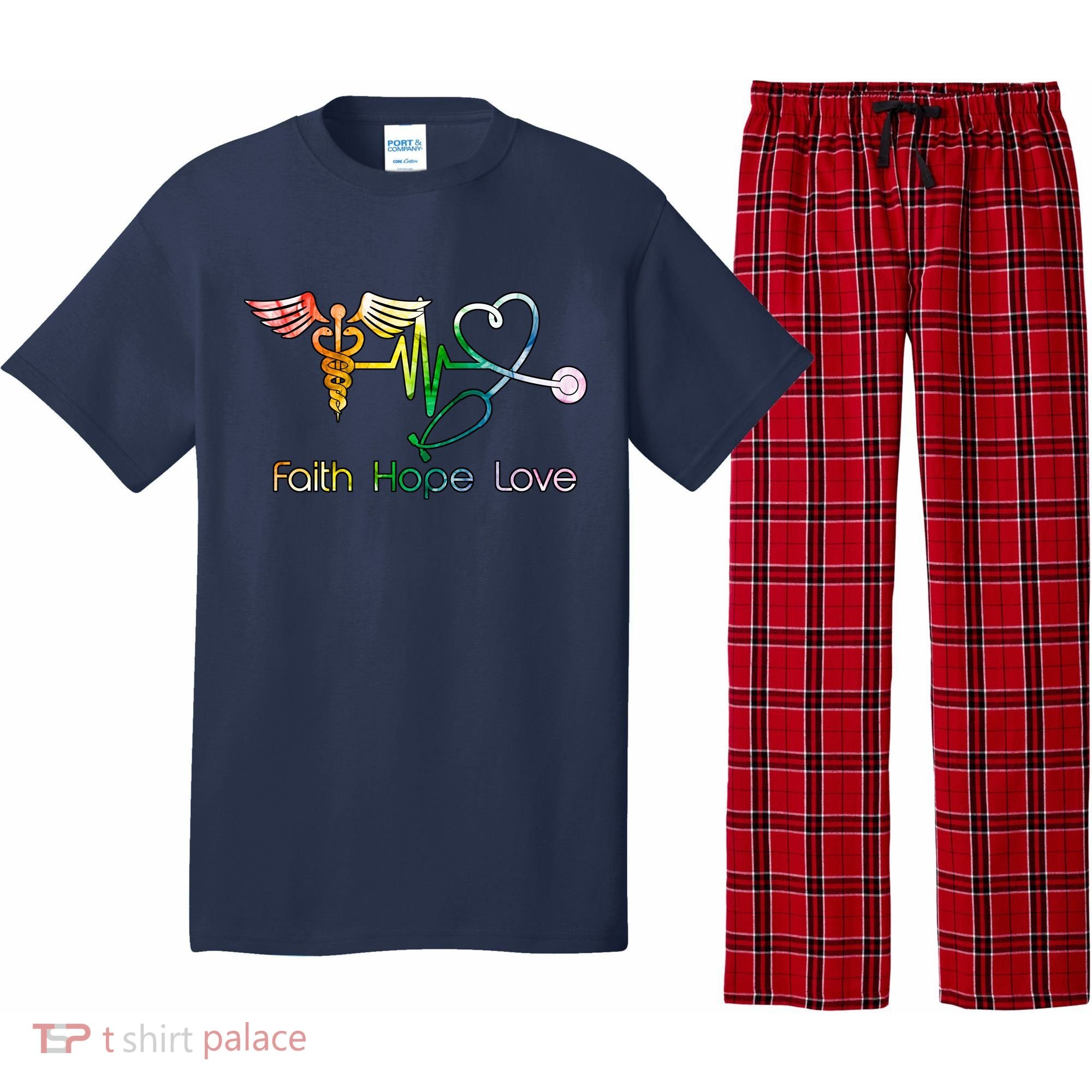 Faith Hope Love Nurse Pajama Set