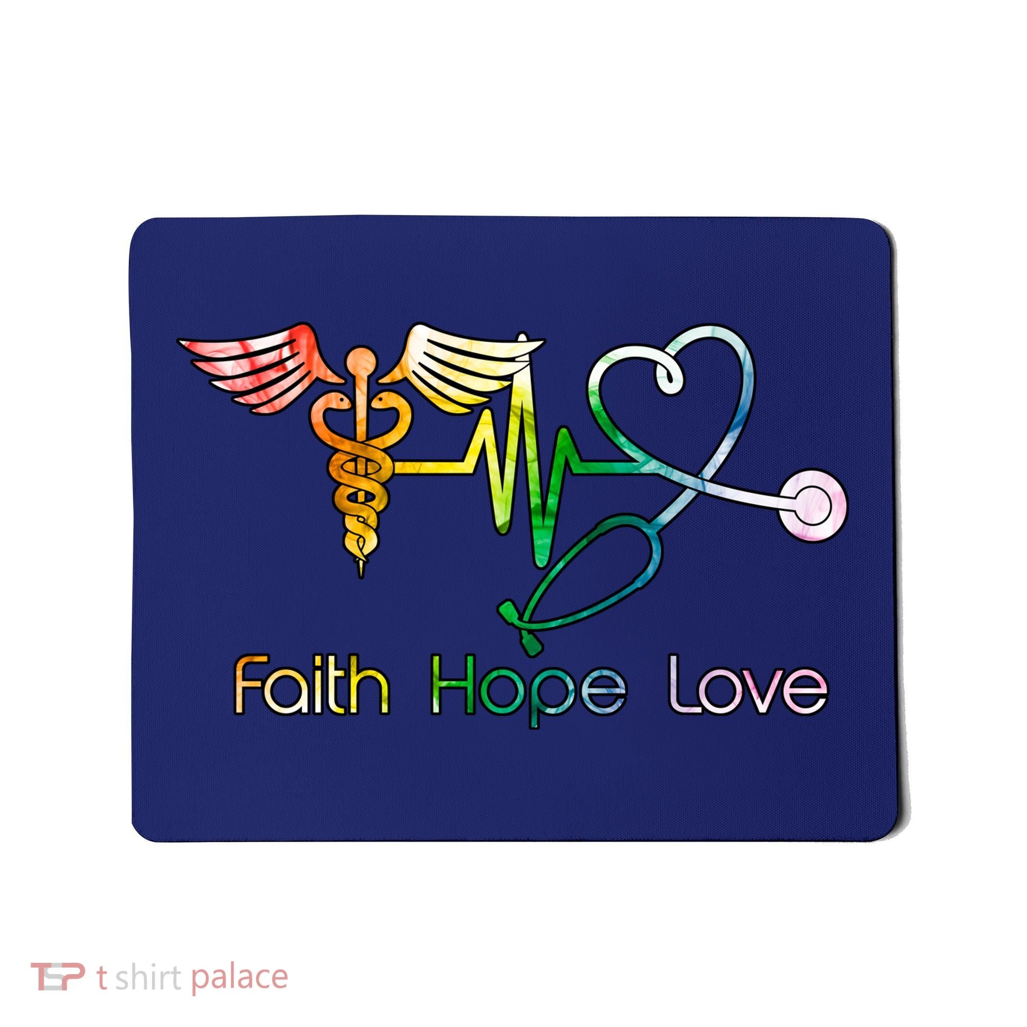Faith Hope Love Nurse Mousepad