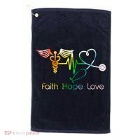 Faith Hope Love Nurse Golf Towel thumb 0