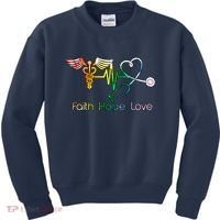 Faith Hope Love Nurse Kids Sweatshirt thumb 0