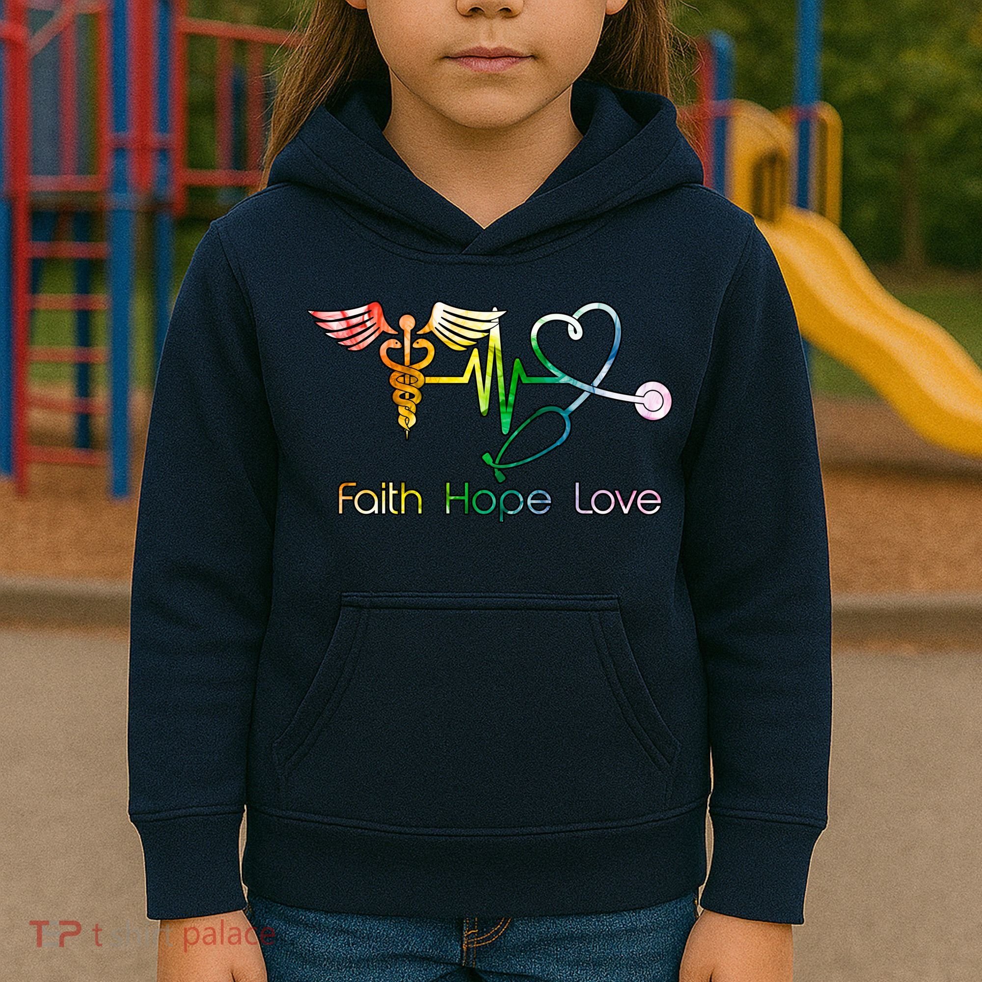 Faith Hope Love Nurse Kids Hoodie