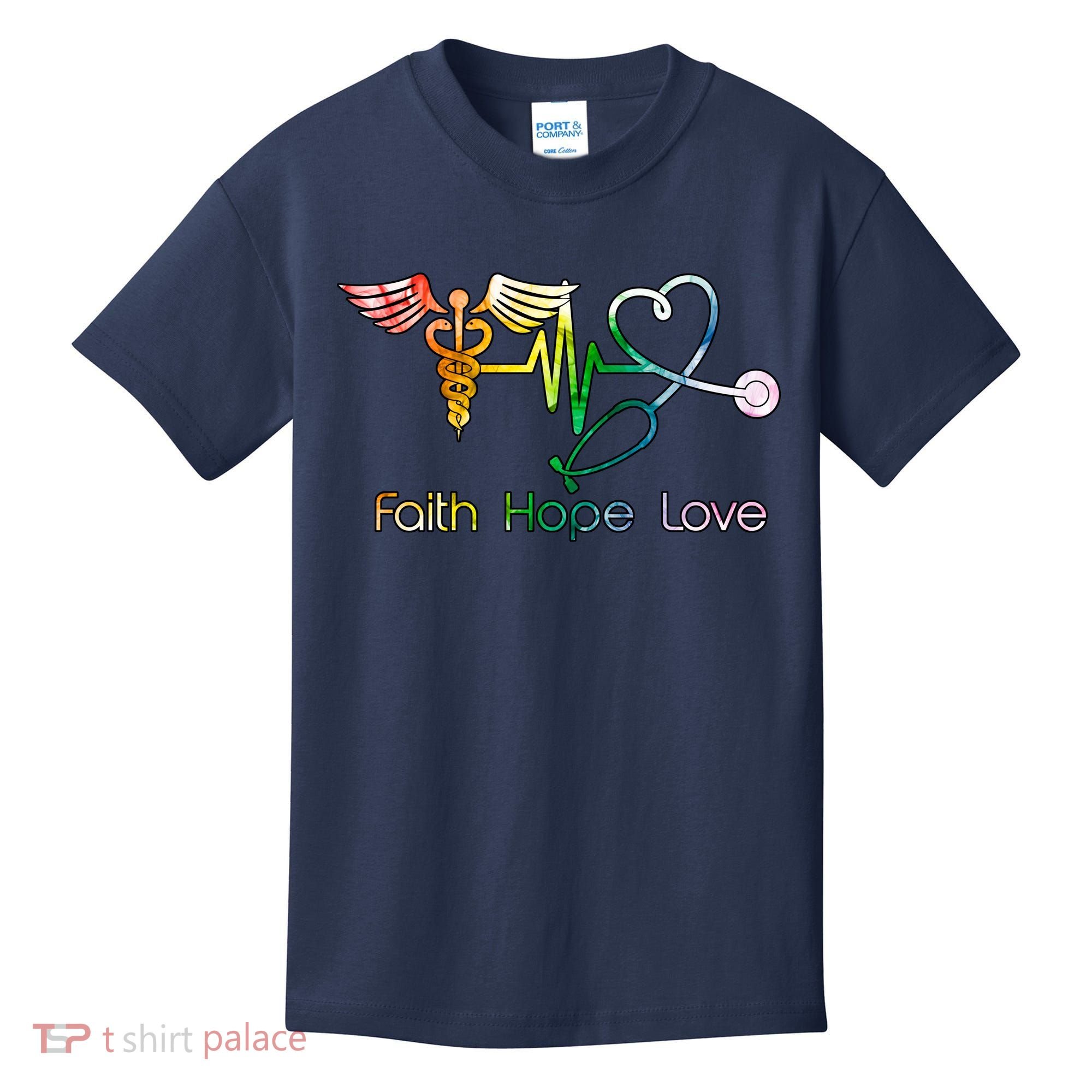Faith Hope Love Nurse Kids T-Shirt