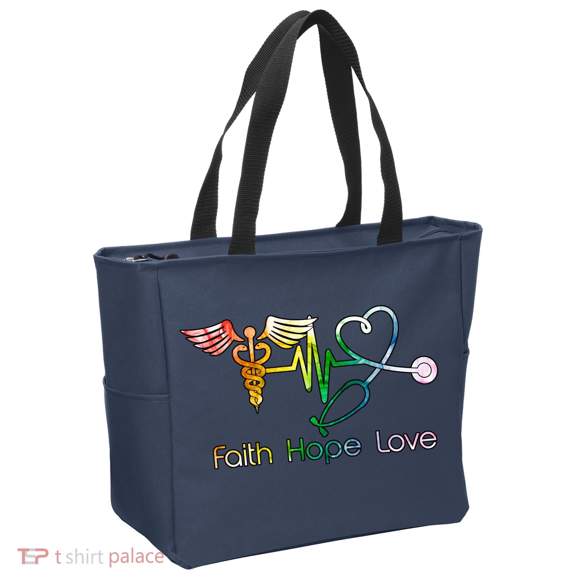 Faith Hope Love Nurse Tote Bag