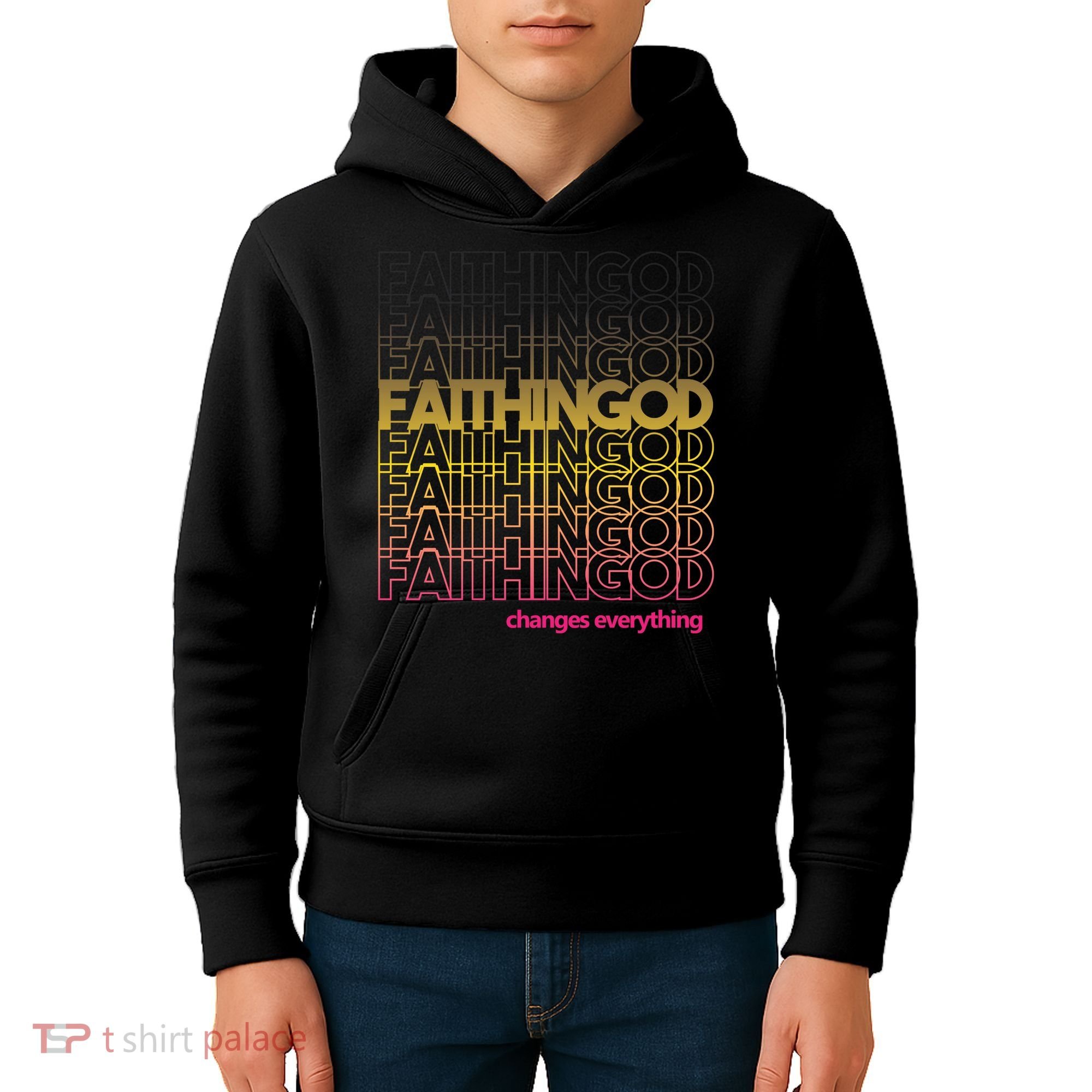 Faith In God Changes Everything Kids Hoodie