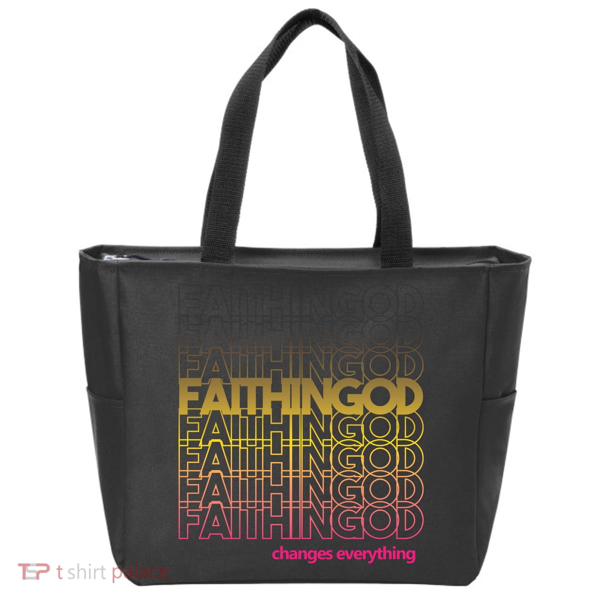 Faith In God Changes Everything Tote Bag