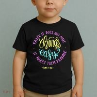 Faith It Does Not Make Things Easy It Makes Them Possible Luke Toddler T-Shirt thumb 2