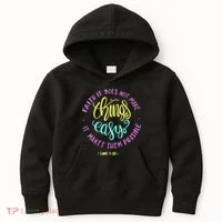 Faith It Does Not Make Things Easy It Makes Them Possible Luke Kids Hoodie thumb 0