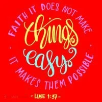 Faith It Does Not Make Things Easy It Makes Them Possible Luke Santa Hat thumb 1