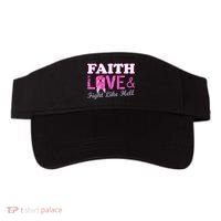 Faith Love & Fight Like Hell Ribbon Breast Cancer Visor thumb 0