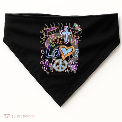 Faith Love Hope USA-Made Doggie Bandana