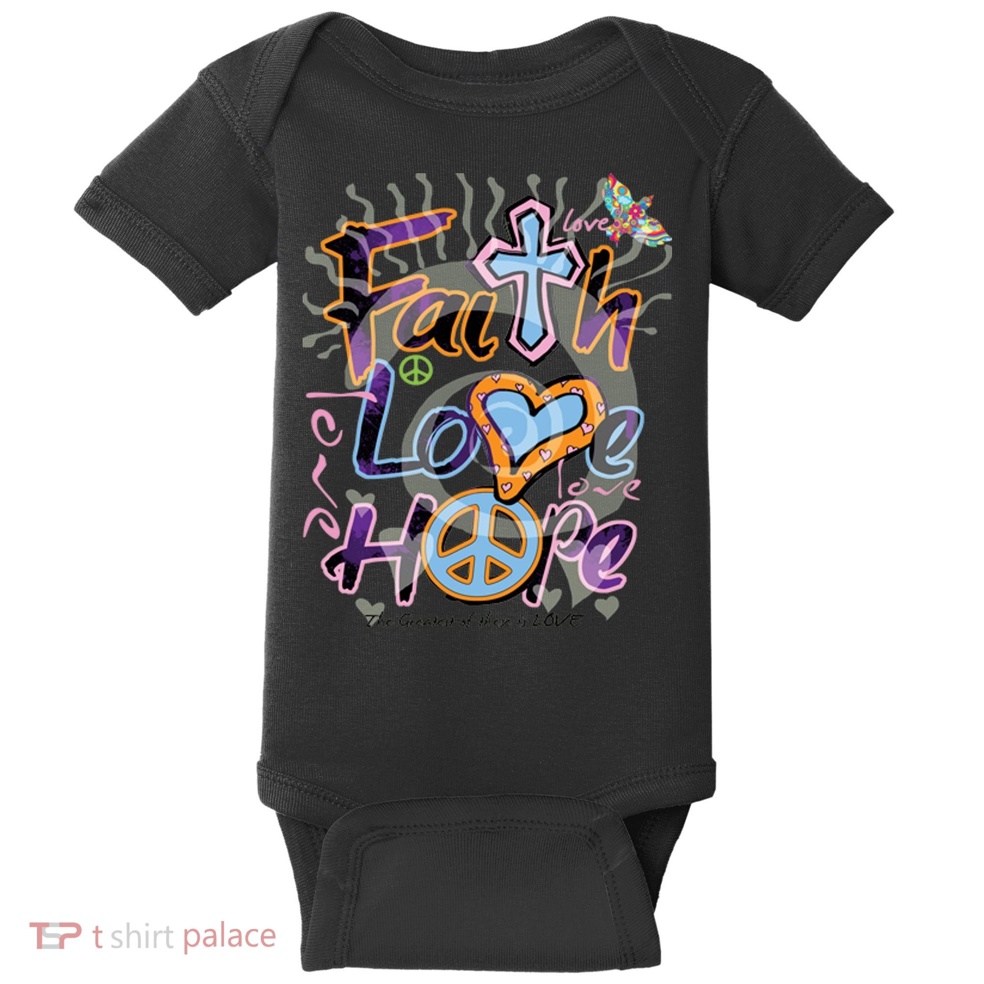 Faith Love Hope Baby Bodysuit