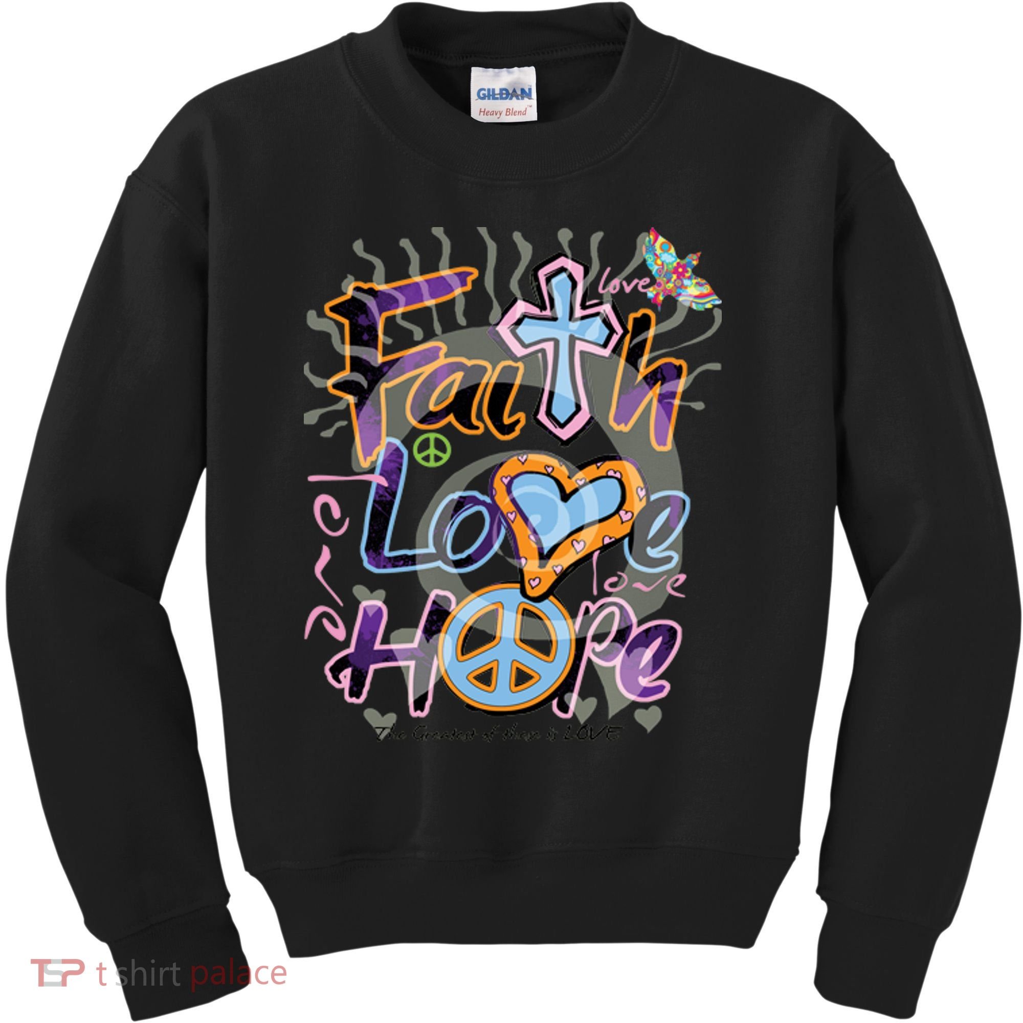 Faith Love Hope Kids Sweatshirt