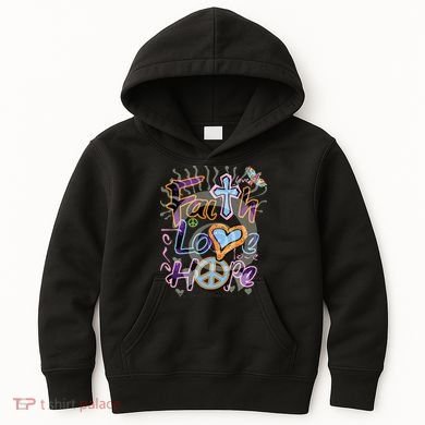 Faith Love Hope Kids Hoodie
