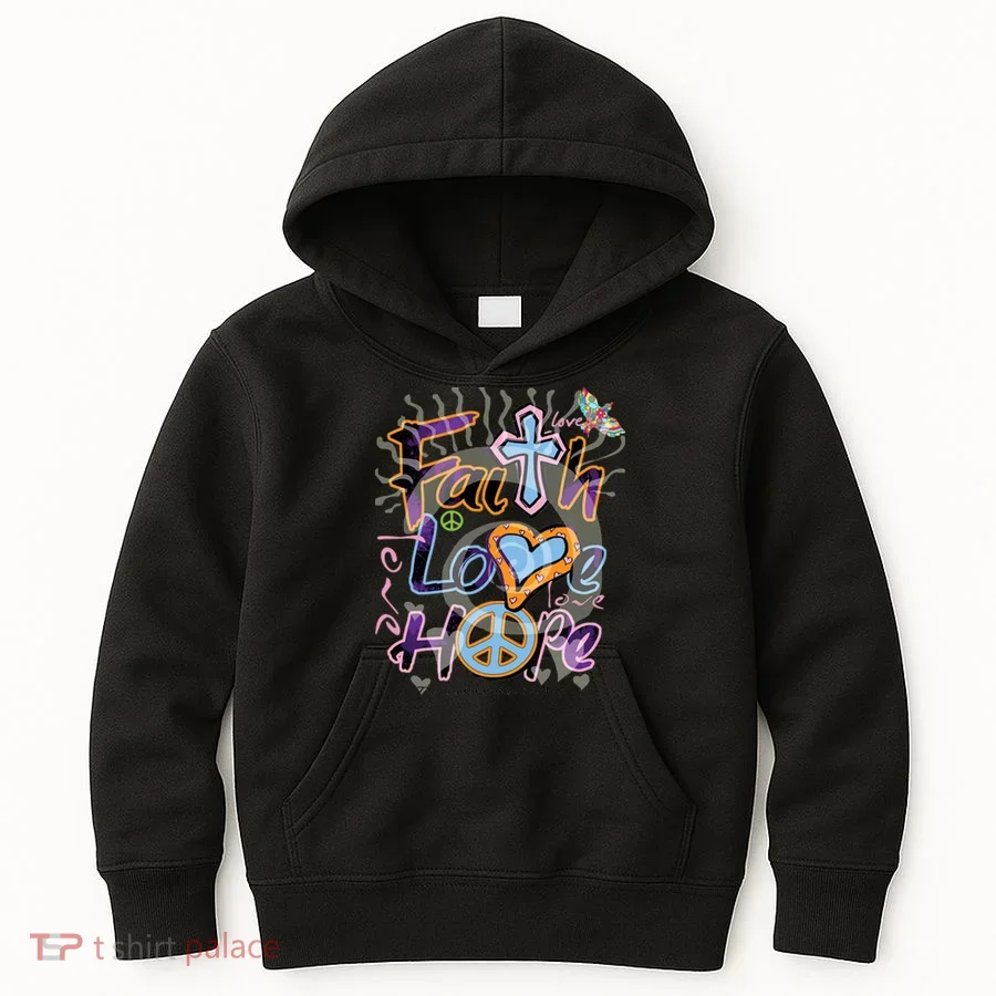 Faith Love Hope Kids Hoodie