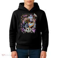 Faith Love Hope Kids Hoodie thumb 4