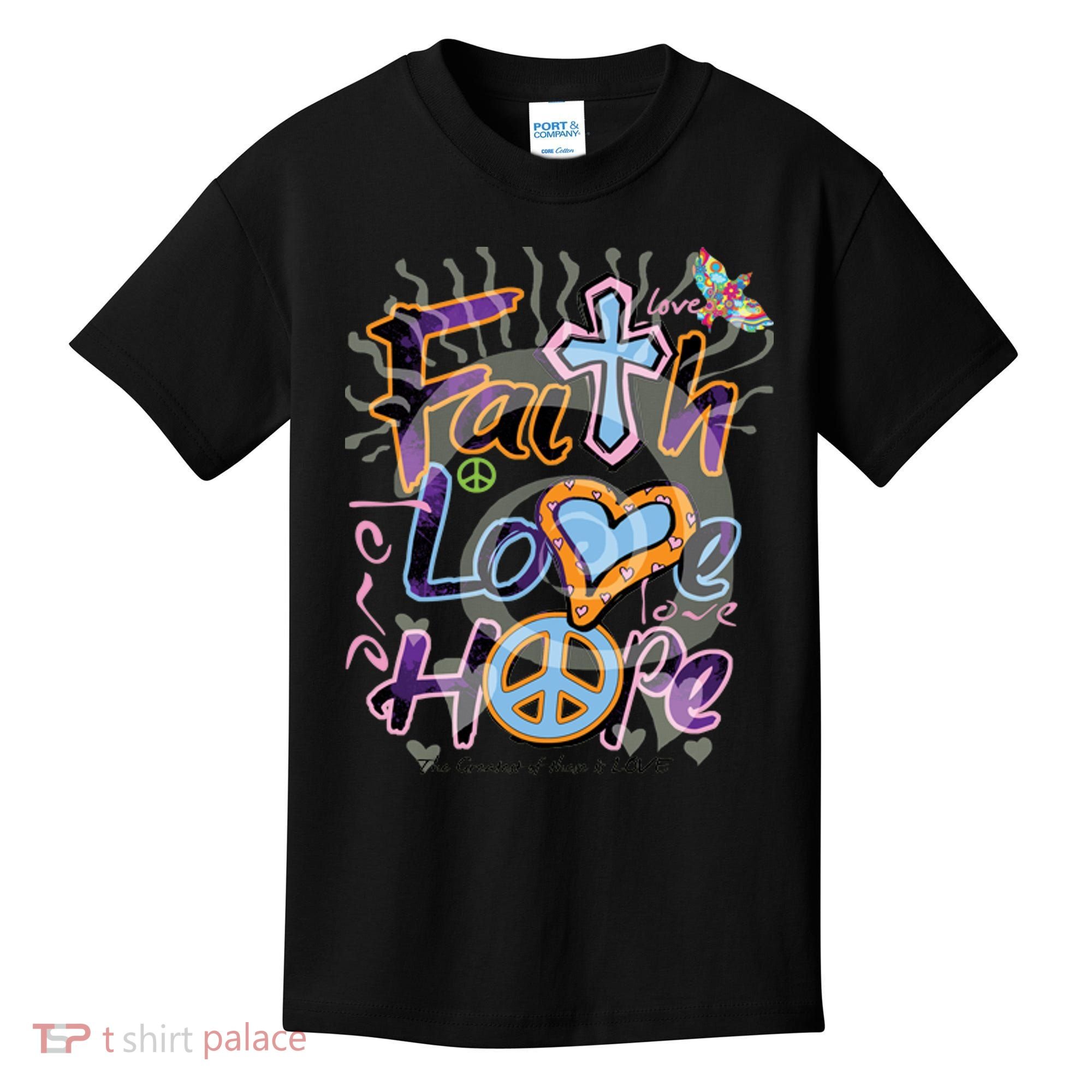Faith Love Hope Kids T-Shirt