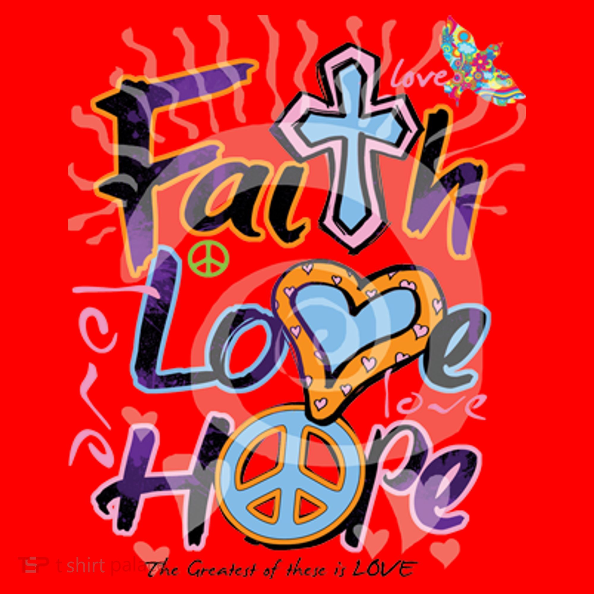 Faith Love Hope Santa Hat
