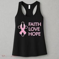 Faith Love Hope Breast Cancer Ribbon Cross Women's Tank Top thumb 3