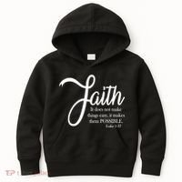 Faith Makes Things Possible  Kids Hoodie thumb 0