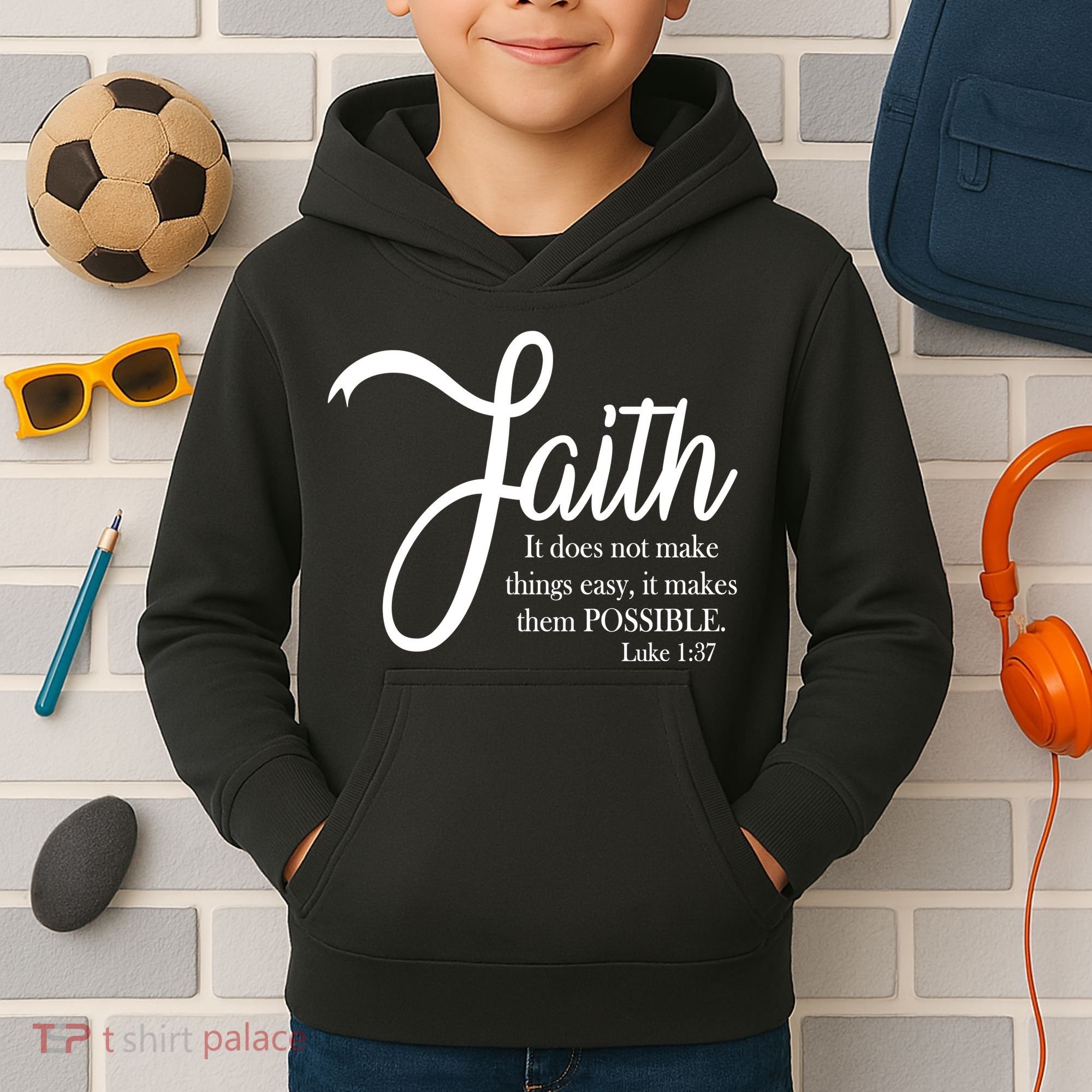 Faith Makes Things Possible  Kids Hoodie