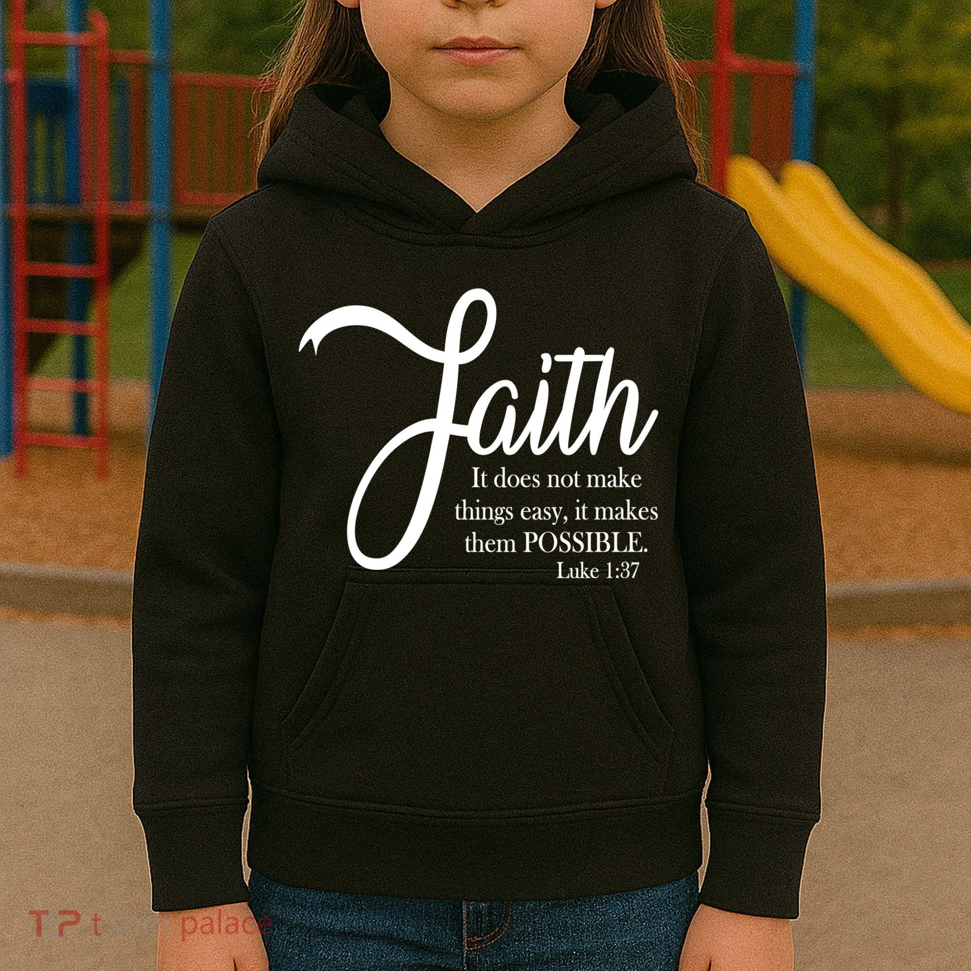 Faith Makes Things Possible  Kids Hoodie