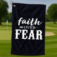 Faith Over Fear Golf Towel thumb 1