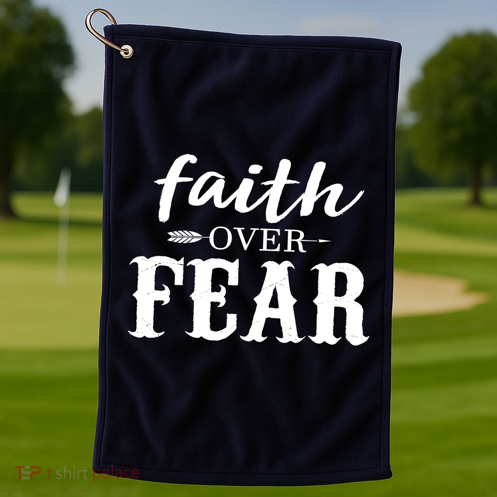 Faith Over Fear Golf Towel