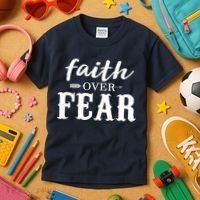 Faith Over Fear Kids T-Shirt thumb 3