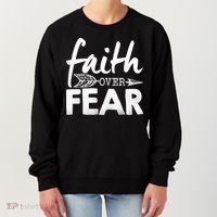 Faith Over Fear Christian Arrow Women's Sweatshirt thumb 0