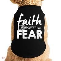 Faith Over Fear Christian Arrow Doggie Tank thumb 0