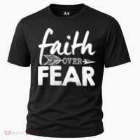 Faith Over Fear Christian Arrow Cooling Performance Crew T-Shirt thumb 0