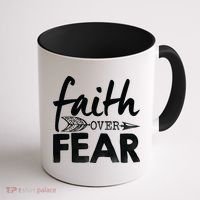 Faith Over Fear Christian Arrow Coffee Mug thumb 1