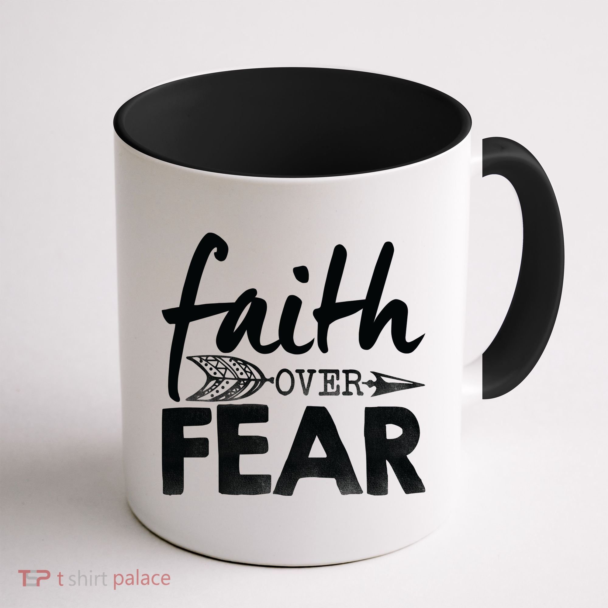 Faith Over Fear Christian Arrow Coffee Mug