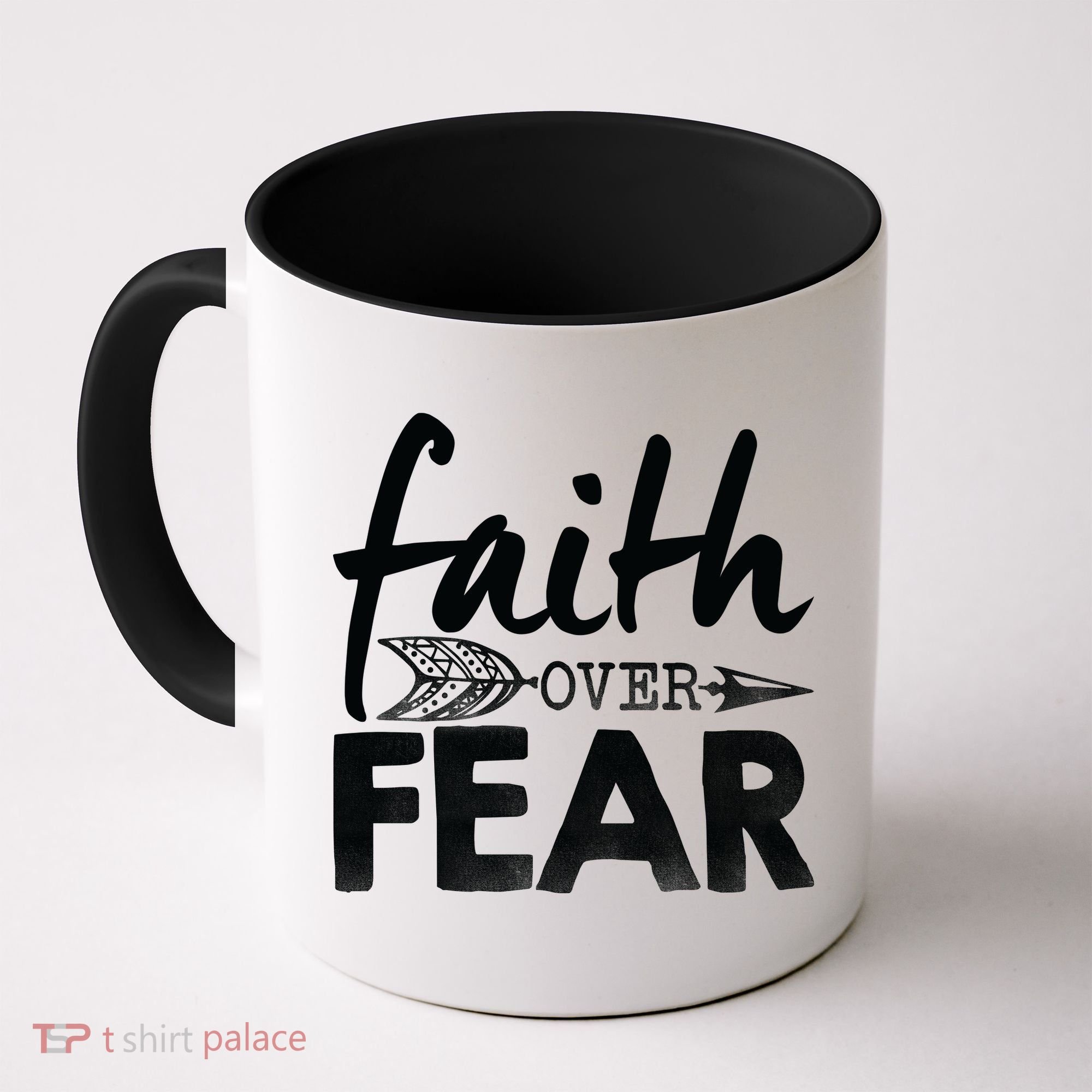 Faith Over Fear Christian Arrow Coffee Mug