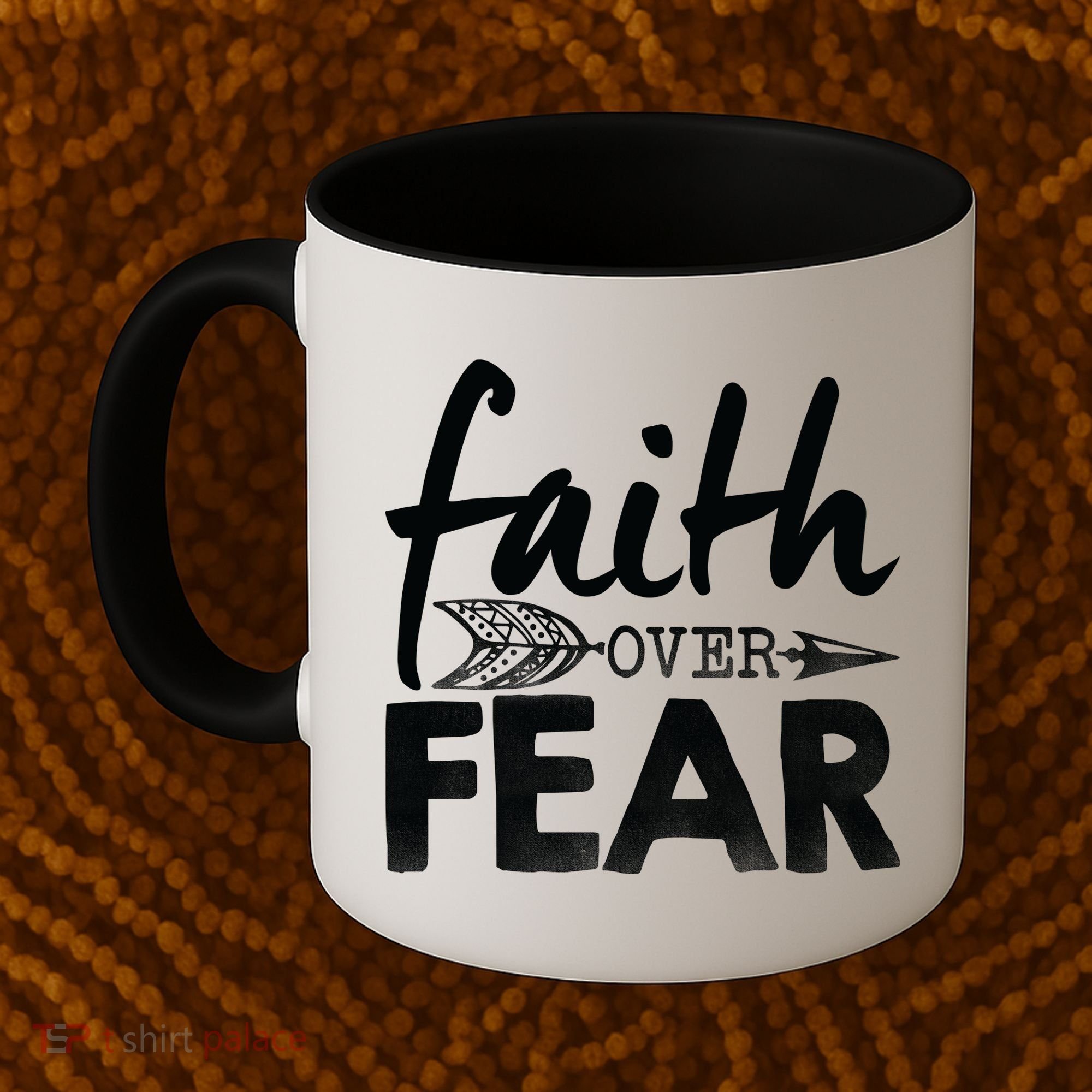 Faith Over Fear Christian Arrow Coffee Mug