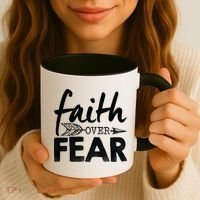 Faith Over Fear Christian Arrow Coffee Mug thumb 3